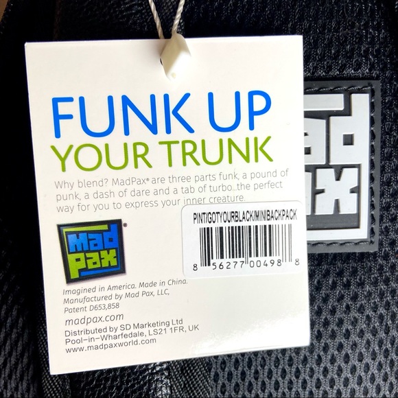 Rare Mad Pax Black Spiketus Rex Pint Mini Backpack - Picture 3 of 10